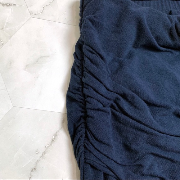 Splendid Ruched Side Mini Skirt Navy XS - Picture 5 of 8